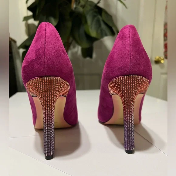 Woman's Nine West | Elegant Tunips Fuchsia Heels/Pumps Size 9M - Picture 11 of 14